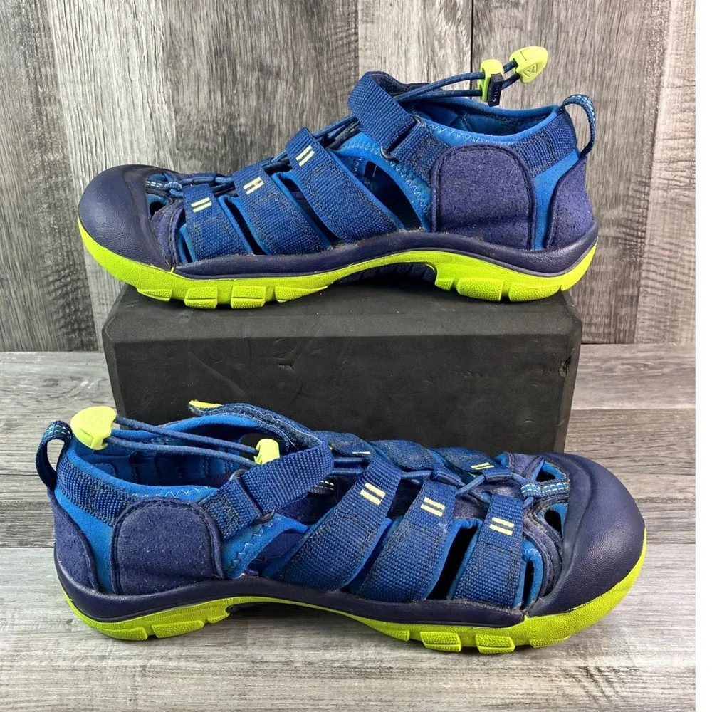 Keen Seacamp II CNX Kids Sandals Blue Green 1022847 Size 5 US 37 EU